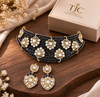 Premium Quality | Moissanite Detailing | Choker Set | Blue Color |