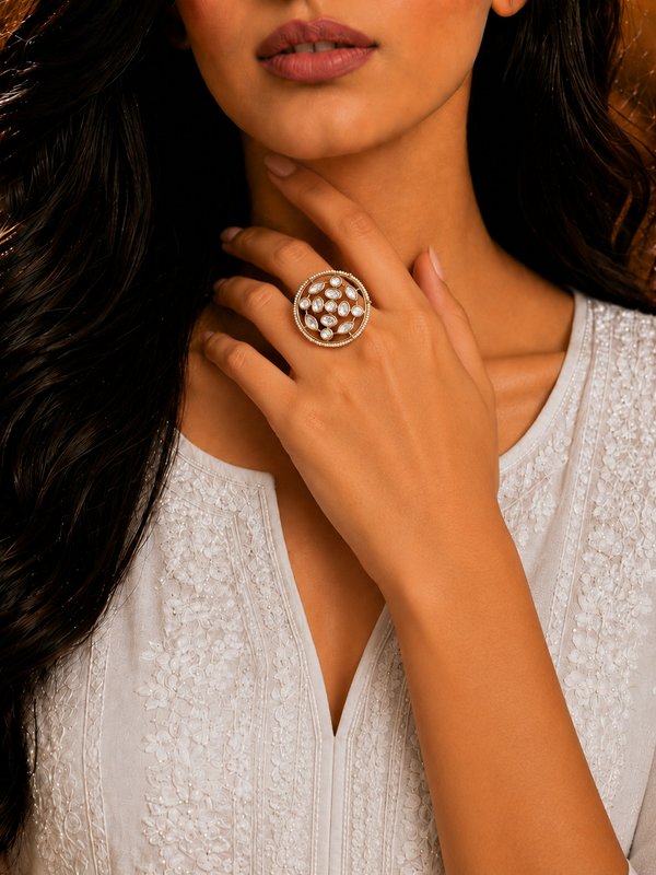 Premium Quality ICocktail Style I RingI Moissanite I