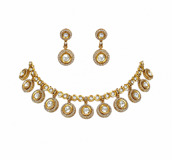 Premium Quality| Polki Choker Necklace | Elegant Jewelry |