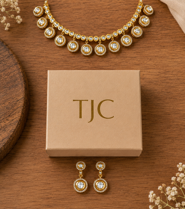 Premium Quality| Polki Choker Necklace | Elegant Jewelry |