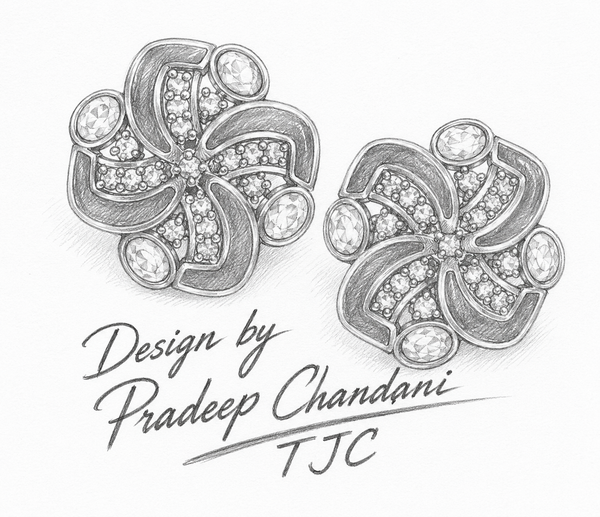 Premium Quality | American Diamond | Studs Earrings |