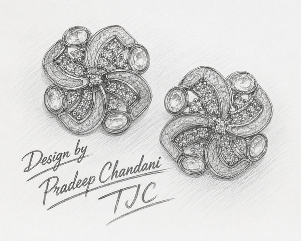 Premium Quality | American Diamond | Studs Earrings |