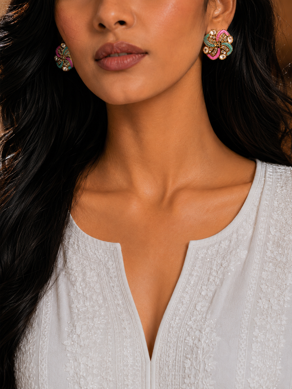 Premium Quality | American Diamond | Studs Earrings |