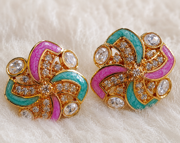 Premium Quality | American Diamond | Studs Earrings |