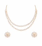 Premium Quality | Minimal Style | 2 Layer | Moissanite Set with Studs Earrings |