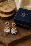 Premium Quality | Ruby Inspired Stone | Earrings |
