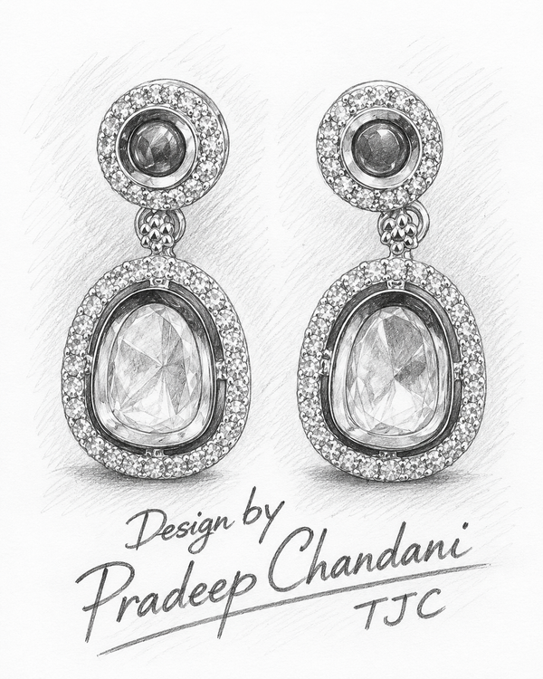 Premium Quality | Ruby Inspired Stone | Earrings |