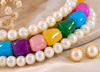Premium Quality | Multi Color | Tumble Stone | Unisex Mala With Earrings |