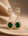 Premium Quality | Monalisa Stone | Earrings | Green Color |
