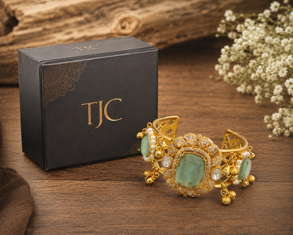 Premium Quality | Doublet Stone | Bangles| Mint Color |