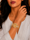 Premium Quality | Doublet Stone | Bangles| Peach Color |