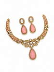 Premium Quality | Doublet Stone | Moissanite Detailing | Choker Sets | Pink Color |