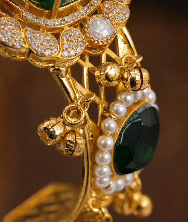 Premium Quality | Doublet Stone | Bangles| Green Color |
