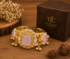 Premium Quality | Doublet Stone | Bangles| Pink Color |