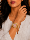 Premium Quality | Doublet Stone | Bangles| Pink Color |