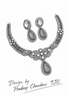 Premium Quality | Doublet Stone | Moissanite Detailing | Choker Sets | Red Color |