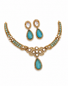 Premium Quality | Doublet Stone | Moissanite Detailing | Choker Sets | Sky Blue Color |