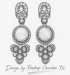 Premium Quality | Monalisa Stone | Earrings| Peach Color |