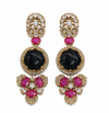 Premium Quality | Monalisa Stone | Earrings| Black Color |
