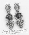 Premium Quality | Monalisa Stone | Earrings| Black Color |