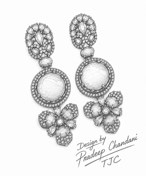 Premium Quality | Monalisa Stone | Earrings| Pink Color |