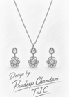 Premium Quality | Moissanite Polki | Chain Pendant Set |