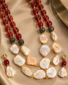 Premium Quality | Layered Mala Set | Red Color |