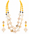 Premium Quality | Layered Mala Set | Yellow Color |