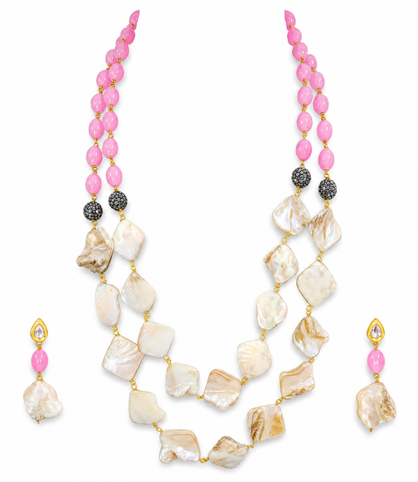 Premium Quality | Layered Mala Set | Pink Color |