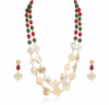 Premium Quality | Layered Mala Set | Red & Green Color |