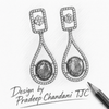 Premium Quality | Monalisa Stone | Earrings | Amethyst Color |