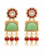 Premium Quality | Dangler Earrings | Artificial Stone with Pearl | Mint Color |