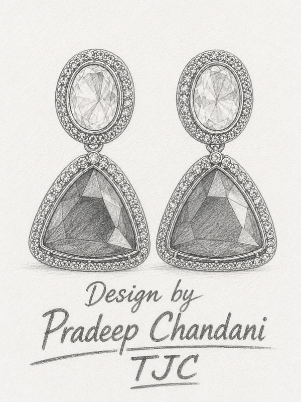 Premium Quality | American Diamond Earrings | Green Color |