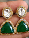Premium Quality | American Diamond Earrings | Green Color |