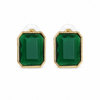 Premium Quality | Monalisa Stone | Studs Earrings | Green Color |