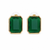 Premium Quality | Monalisa Stone | Studs Earrings | Green Color |