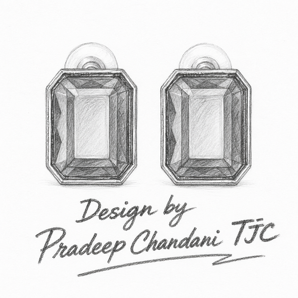Premium Quality | Monalisa Stone | Studs Earrings | Green Color |