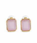 Premium Quality | Monalisa Stone | Studs Earrings | Pink Color |