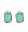 Premium Quality | Monalisa Stone | Studs Earrings | Mint Color |