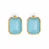 Premium Quality | Monalisa Stone | Studs Earrings | Sky Blue Color |