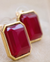 Premium Quality | Monalisa Stone | Studs Earrings | Red Color |