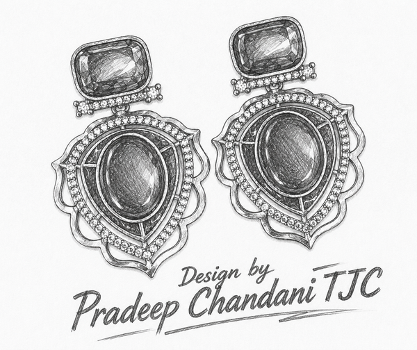 Premium Quality | Sabyasachi Inspired Earrings | Blue Color |