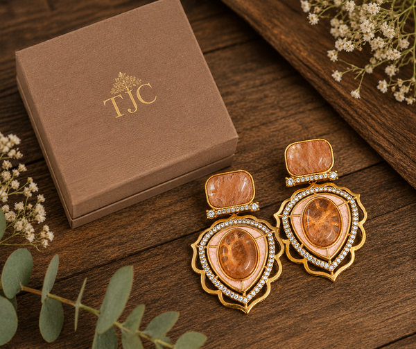 Premium Quality | Sabyasachi Inspired Earrings | Peach Color |