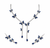 Blue Sapphire Inspired | American Diamond Accents | Chain Pendant Set With Earrings |