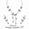 Amethyst Sapphire Inspired | American Diamond Accents | Chain Pendant Set With Earrings |