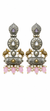 Premium Quality I Silver Plated I Oxidised Earrings IPink beads I