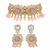 Monalisa Blush Pink | American Diamond Choker Necklace Set with Earrings | Elegant Jewelry |