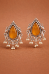 Silver Inspired | Monalisa Glass Stone | Stud Earrings with Pushback|