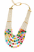 Gold Plated | Brass | Multi - Color 5 Layer Beaded Mala Necklace |