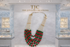 Gold Plated | Brass | Red - Green Color 5 Layer Beaded Mala Necklace |